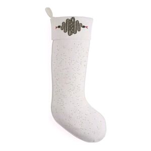NWT  SNAKE  Jonathan Adler Christmas Stocking BEADED  EMBROIDERY